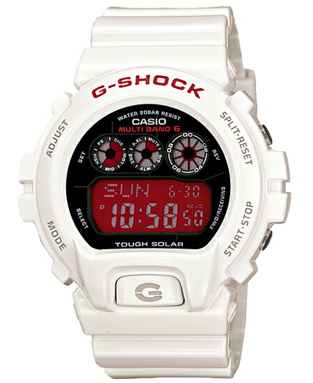 g shock red and white