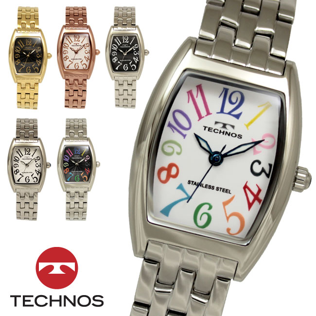 【アウトレット】【訳あり：Ａ】【正規品】TECHNOS テクノス 腕時計 T9928シリーズ レディース クォーツ オールステンレス T9928SB T9928SS T9928GB T9928PS T9928SW T9928SH ブラック シルバー ゴールド ピンクゴールド カラフル