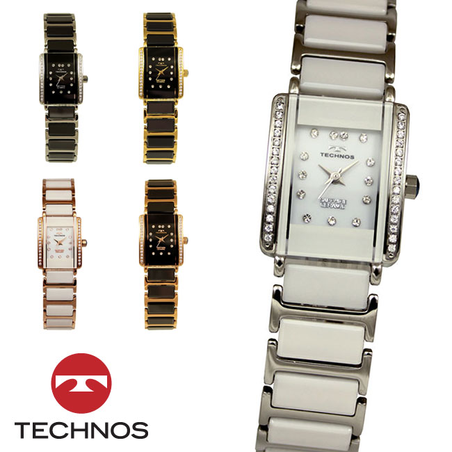 ★【アウトレット】【訳あり：Ａ】【正規品】TECHNOS テクノス 腕時計 T9932シリーズ レディース クォーツ セラミック＆ステンレス 三針 T9932GB T9932TW T9932TB T9932PB T9932PW ブラック ゴールド ホワイト ピンクゴールド｜ウォッチOUTLET店