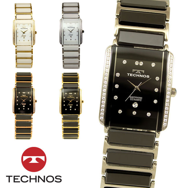 【アウトレット】【訳あり：Ａ】【正規品】TECHNOS テクノス 腕時計 T9C09シリーズ メンズ クォーツ セラミック＆ステンレス 三針 T9C09GB T9C09TW T9C09TB T9C09PB T9C09GW ブラック ゴールド ホワイト ピンクゴールド
