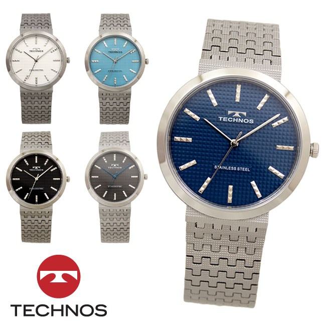 【アウトレット】【訳あり：Ａ】【正規品】TECHNOS テクノス 腕時計 T9C17シリーズ メンズ クォーツ オールステンレス 三針 T9C17SW T9C17SE T9C17SN T9C17SB T9C17SI ホワイト ガンメタル ブルー ブラック アイスブルー 8,360円