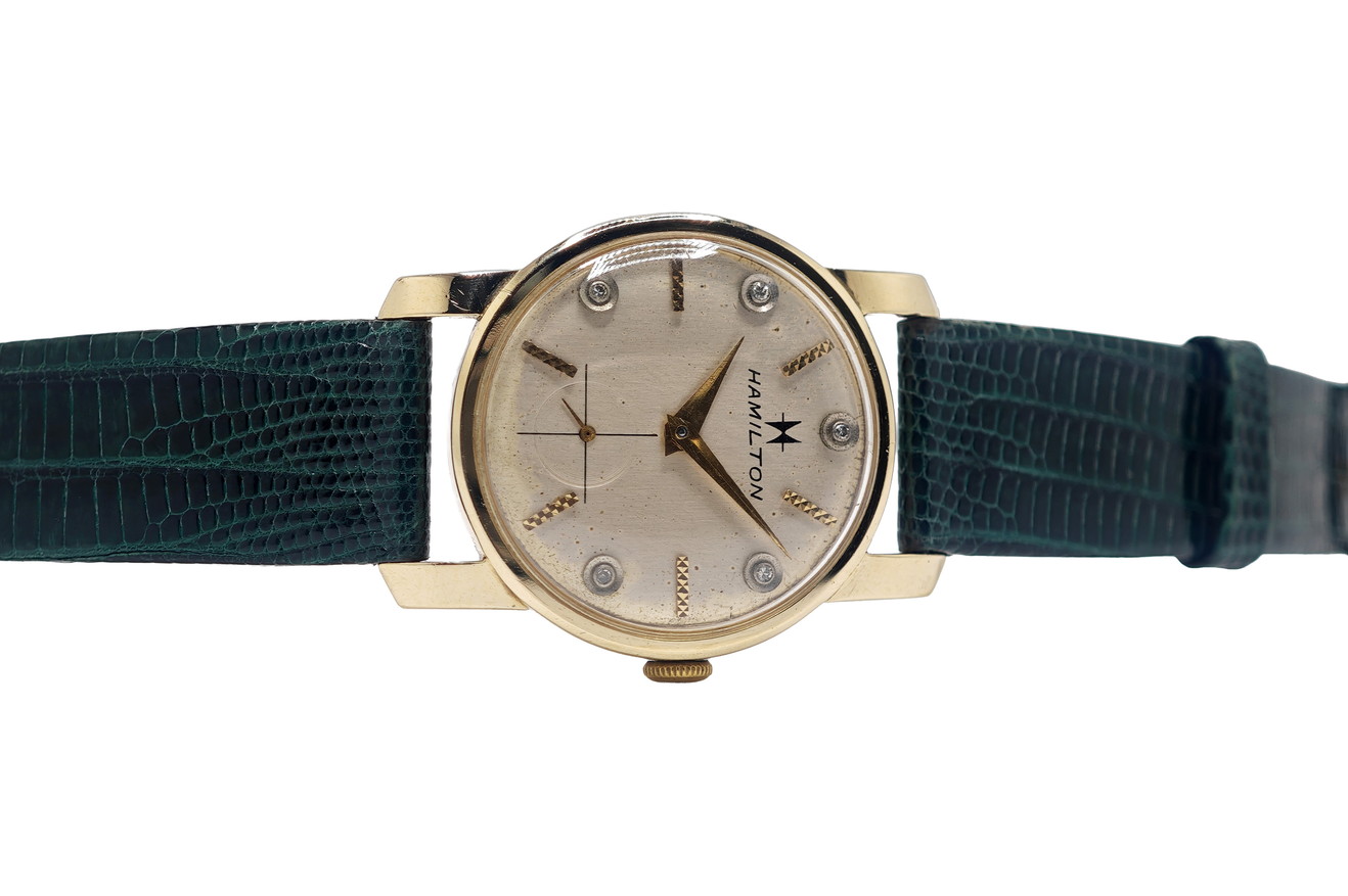 ハミルトン 14金無垢 スモール秒 / HAMILTON 14K SOLID GOLD キロカロリー.730