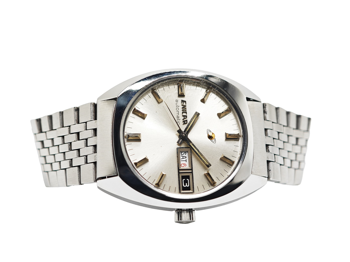 オートマ　動作確認済　ENICAR エニカ　腕時計　ビンテージ　ヴィンテージ ヴィンテージ ENICAR エニカ 腕時計 動作品 - メルカリ