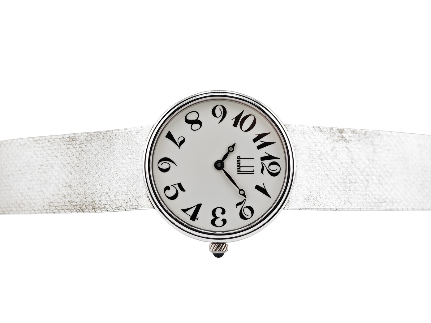 ダン吸血鬼 しろがね色寄せ合わせ キロカロリー.Peseux7001 / Dunhill Silver watch integrated bracelet 80\u0027s