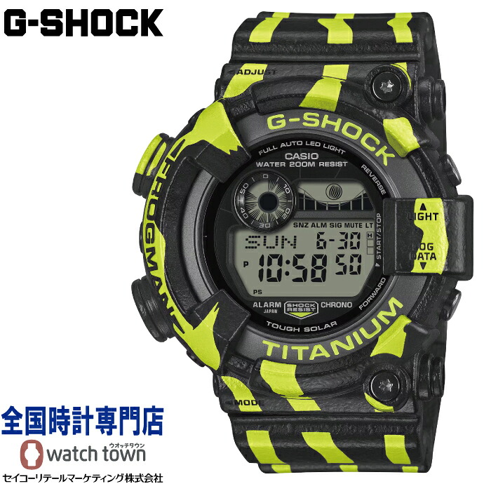 「G-SHOCKステッカー付き！」カシオ CASIO G-SHOCK MASTER OF G - SEA FROGMAN GW-8200TPF-1JR ミスジヤドクガエル ISO規格200m潜水用防水機能 ダイバーズウオッチ Made in Japan タフソーラー ブラックIP スクリューバック ダイビング機能 メンズ 腕時計 限定