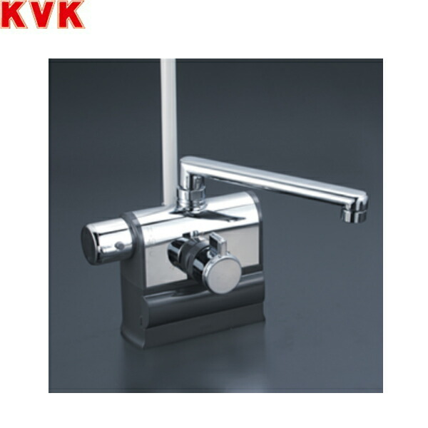 楽天市場】KM3008L KVKデッキ形サーモスタット式混合栓 190mmパイプ