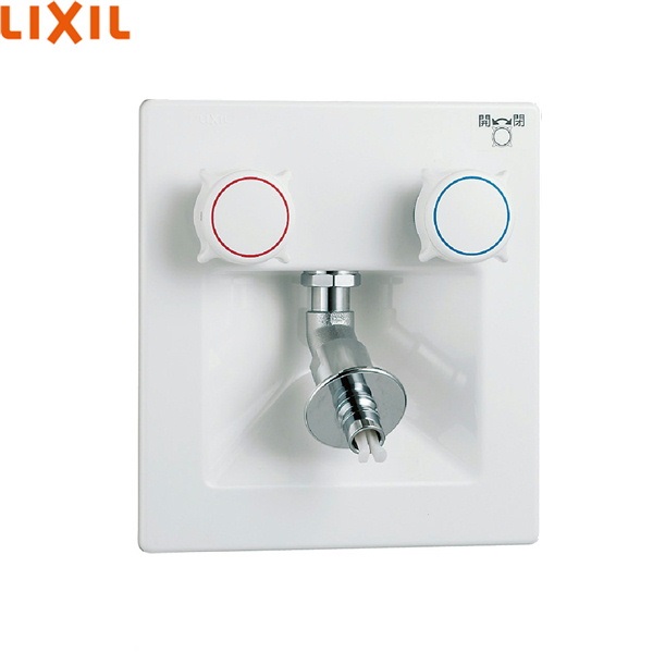 4台　INAX SF-WL63RQA 緊急止水弁付2ハンドル混合水栓 SF-WL63RQA｜LIXIL洗濯用蛇口[壁][露出]
