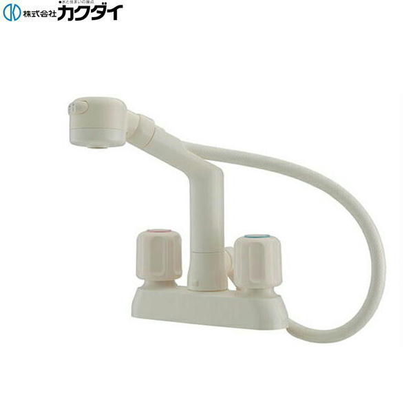 151-215K カクダイ KAKUDAI 2ハンドル混合栓(シャワーつき) 寒冷地仕様 送料無料