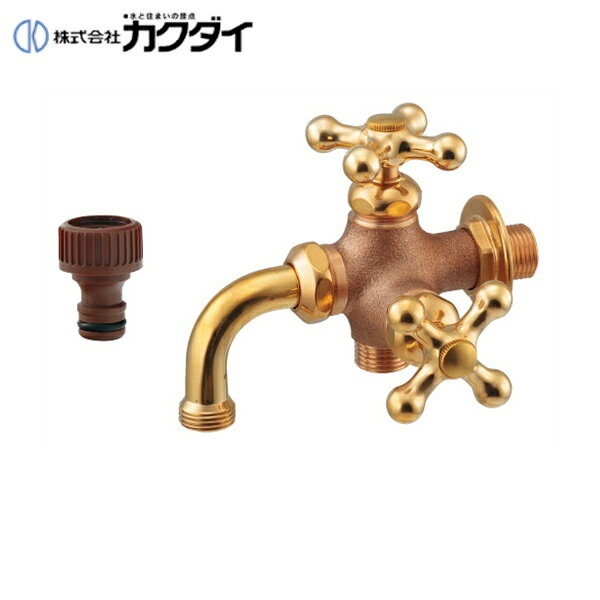 【在庫処分】カクダイ 704-118-13 ガーデン用万能ホーム双口水栓（レトロ 楽天市場】704-118-13 カクダイ KAKUDAI ガーデン用万能ホーム双口水栓