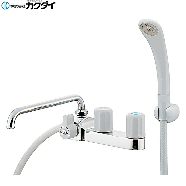 152-303 カクダイ KAKUDAI 2ハンドルシャワー混合栓 送料無料|ハイカラン屋