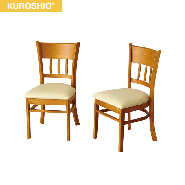 4119 クロシオ KUROSHIO ダイニングチェアー2脚組マーチ ライトブラウン 送料無料