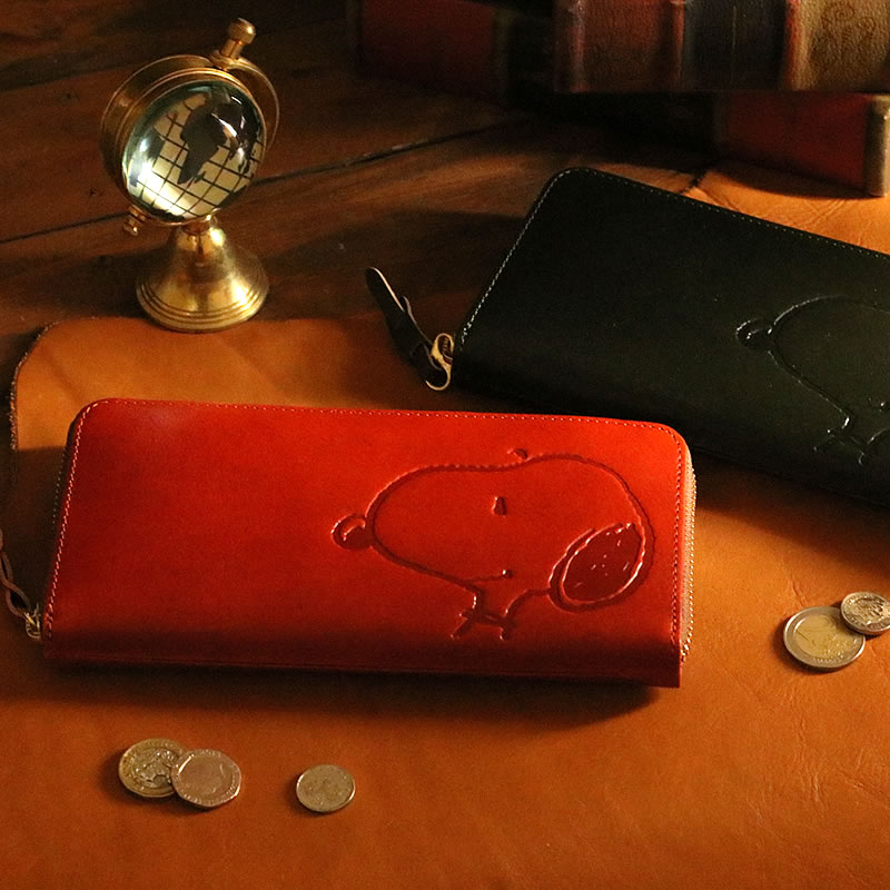 超特価激安 Snoopy Mothers ラウンドファスナー長財布 長財布 ウォレット ロングウォレット 財布 サイフ 本革 牛革 レザー 革財布 レザー 型押し アニメ キャラクター ユニセックス メンズ レディース ギフト スヌーピー Peanuts ピーナッツ 送料無料 正規店仕入れ