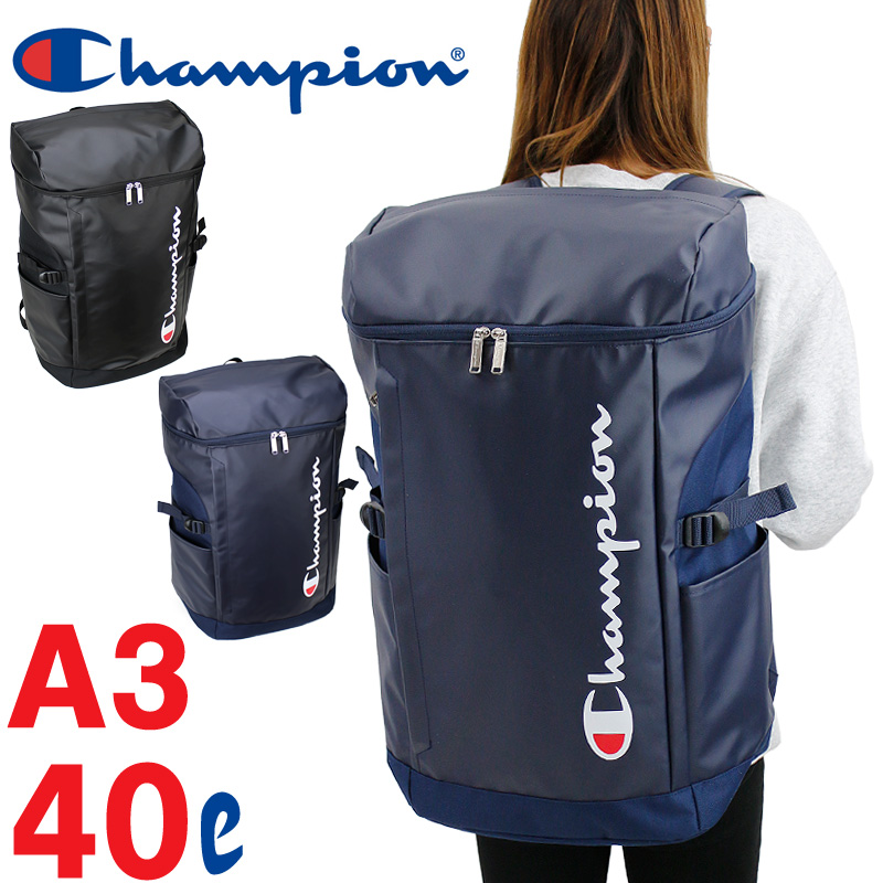 バケットリュック デイパック スクエアリュック チャンピオン メンズ 男子 撥水 Champion 40l 通勤 624 レディース B4 リュックサック 男女兼用 A3 撥水 普段使い デイリー 通勤 通学 スポーツ 部活 学生 高校生 中学生 男子 女子 おしゃれ 大容量 ブランド