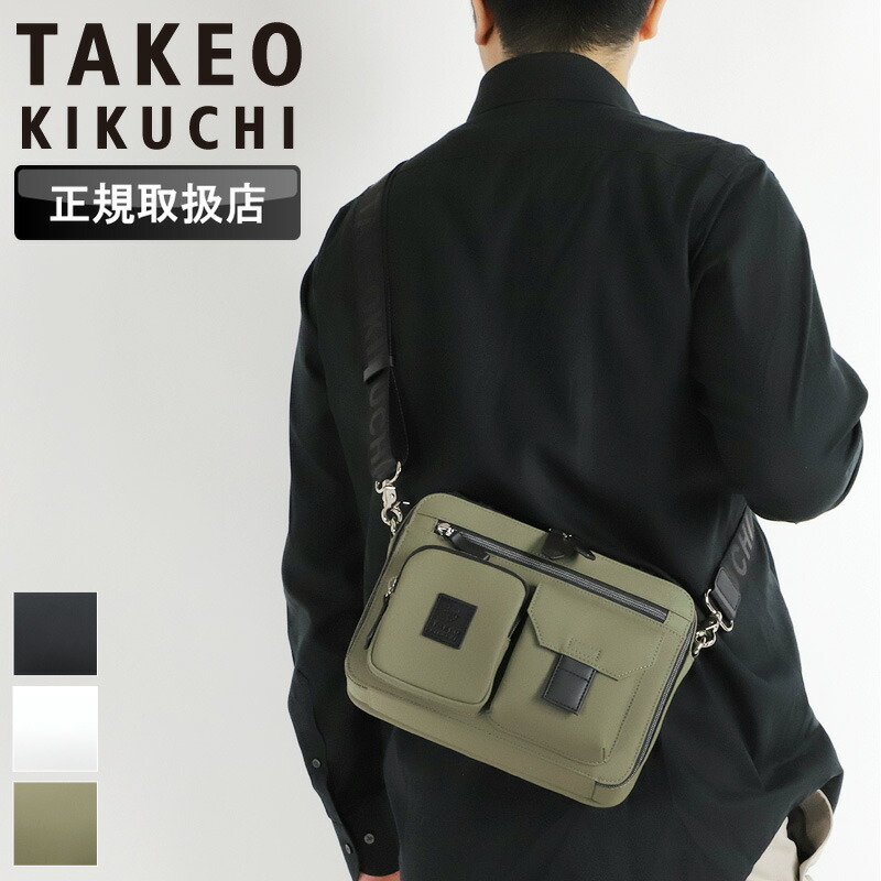 タケオキクチ バッグ ショルダーバッグ メンズ ブランド TAKEO KIKUCHI ベルクロ2 732123 ミニショルダーバッグ 斜め掛け ショルダーポーチ 小さめ セカンドバッグ 2WAY 普段使い ビジネス 旅行 ポリカーボネート 軽量 レディース カジュアル オシャレ 人気 正規品