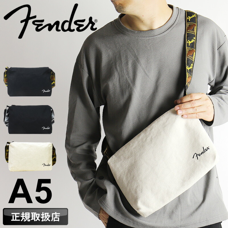 フェンダー ショルダーバッグ メンズ Fender 950-6005 ミニショルダーバッグ 斜め掛けバッグ サコッシュ 軽量 モノグラムストラップ A5 コットン キャンバス 通勤 通学 旅行 スポーツ レジャー レディース 男女兼用 オシャレ カジュアル 人気 正規品