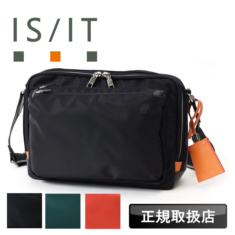 【2026年1月入荷】イズイット バッグ ショルダーバッグ メンズ ブランド IS/IT フロント ショルダー A5 B5 斜め掛け 斜め掛けバッグ 2層式 肩掛け 軽量 横型 普段使い シンプル 通学 旅行 トラベル ビジネス 通勤 レディース 人気 鞄 バッグ 正規品 936112