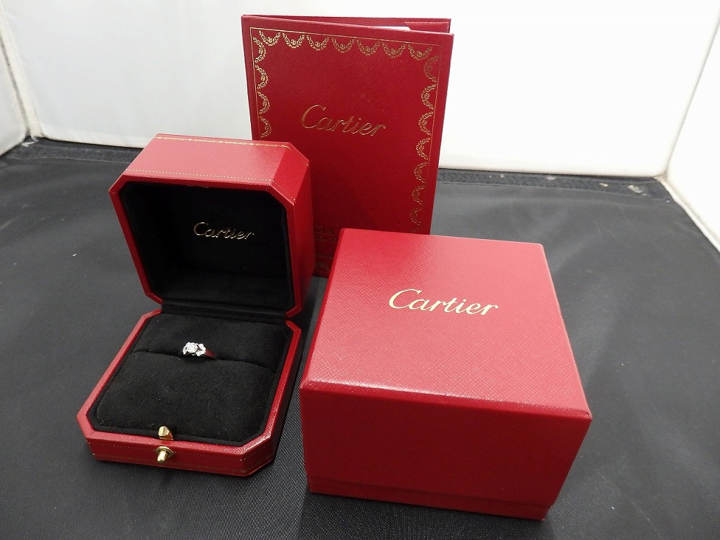 楽天市場 カルティエ Cartier Ptリング バレリーナ ソリテール 中古 ワットマン楽天市場店