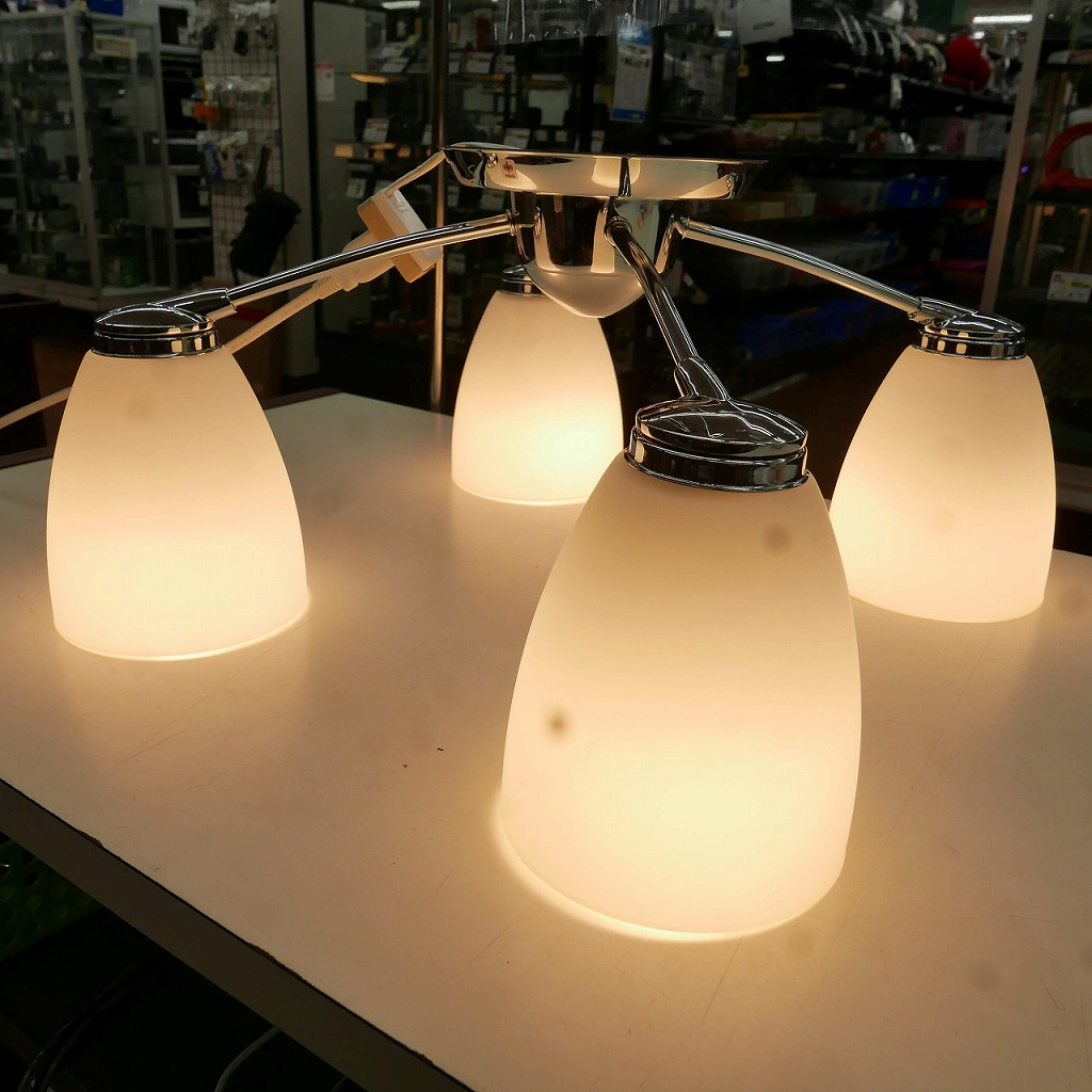 衝撃特価 山田照明 LEDシャンデリア 〜6畳 取付簡易型 非調光 クローム 
