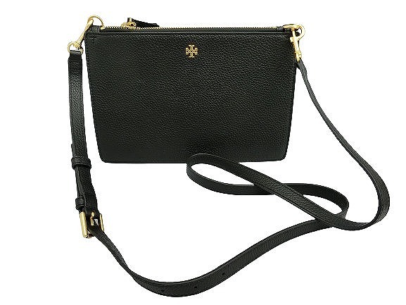 【未使用】 トリーバーチ TORY BURCH BLAKE DOUBLE ZIP SLIM CROSSBODY ブラック 87989 0222