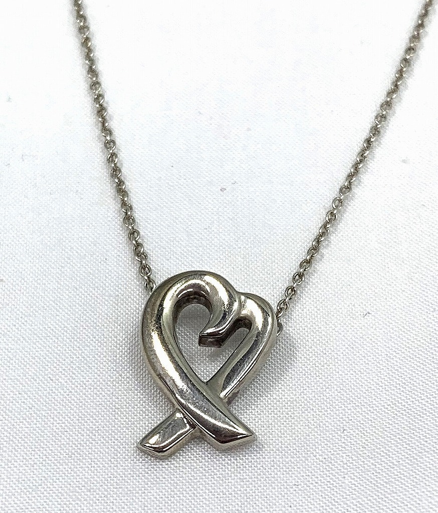 ティファニー ネックレス ラヴィングハート ラージ シルバー925 全長54cm 希少ラージサイズ】ティファニー ラヴィングハート ラージ