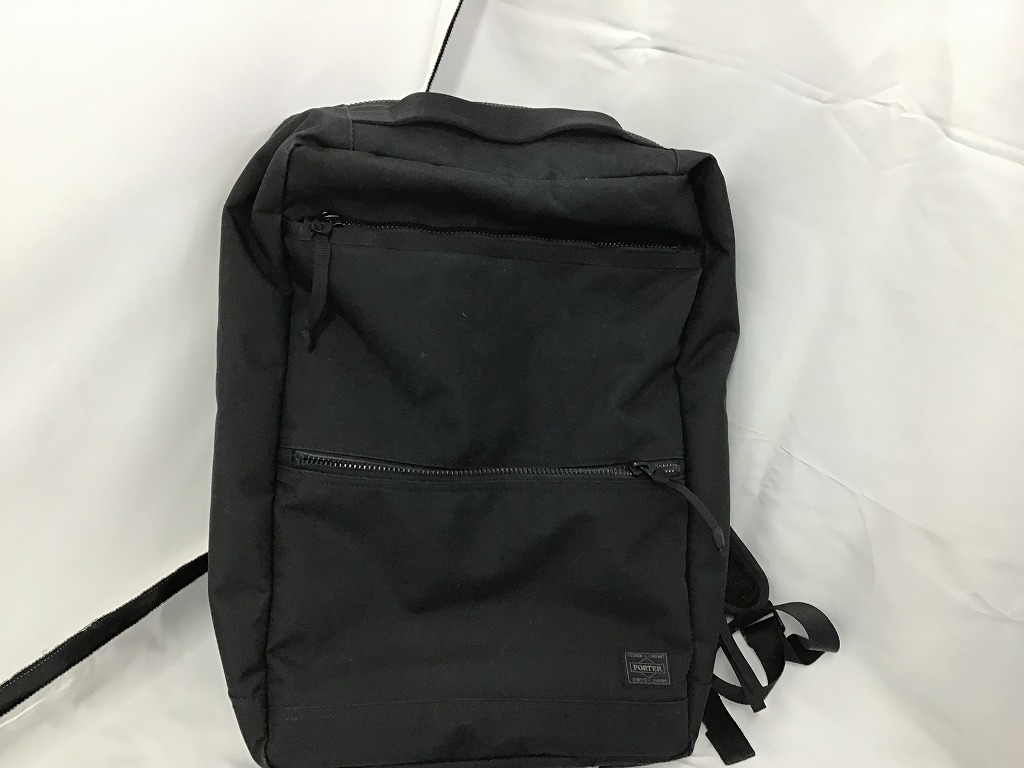 「美品✨」PORTER ブラック ナイロン バックパック Porter Things Backpack Yoshida Rucksack Zip Closure Black