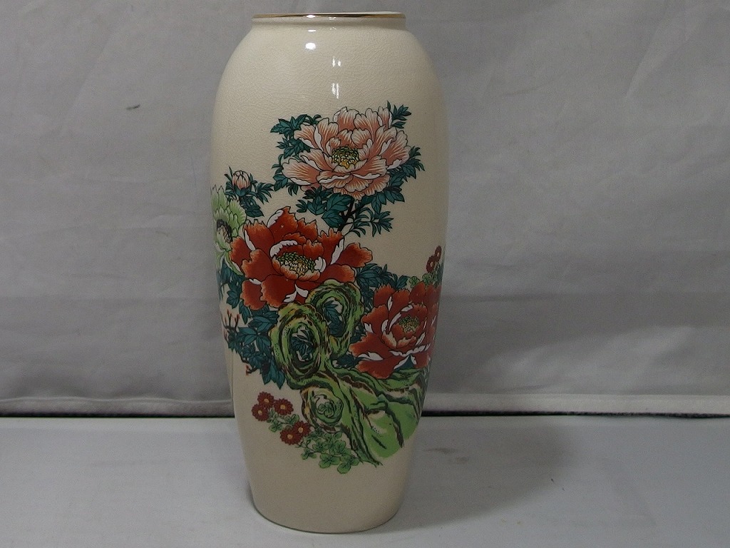 楽天市場】九谷焼 九谷勇峰作 ◇【花器】九谷焼/九谷勇峰作 花鳥 花瓶