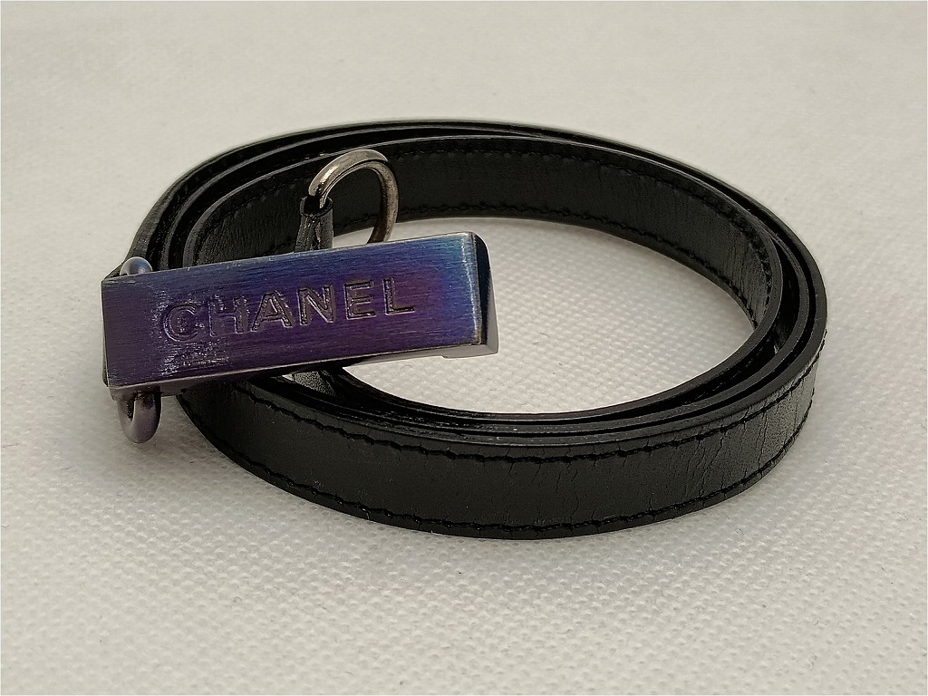 CHANEL ブラックレザーベルト ゴールドバックル 楽天市場】シャネル CHANEL ライオン ゴールド バックル