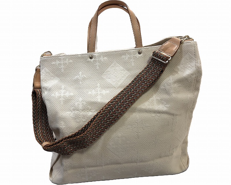 【全品ポイント10倍！要エントリー】【期間限定セール】ラシット russet ２ｗａｙバッグ 刺し子 SHOPPER TOTE BAG ショルダー ハンド トート 【中古】