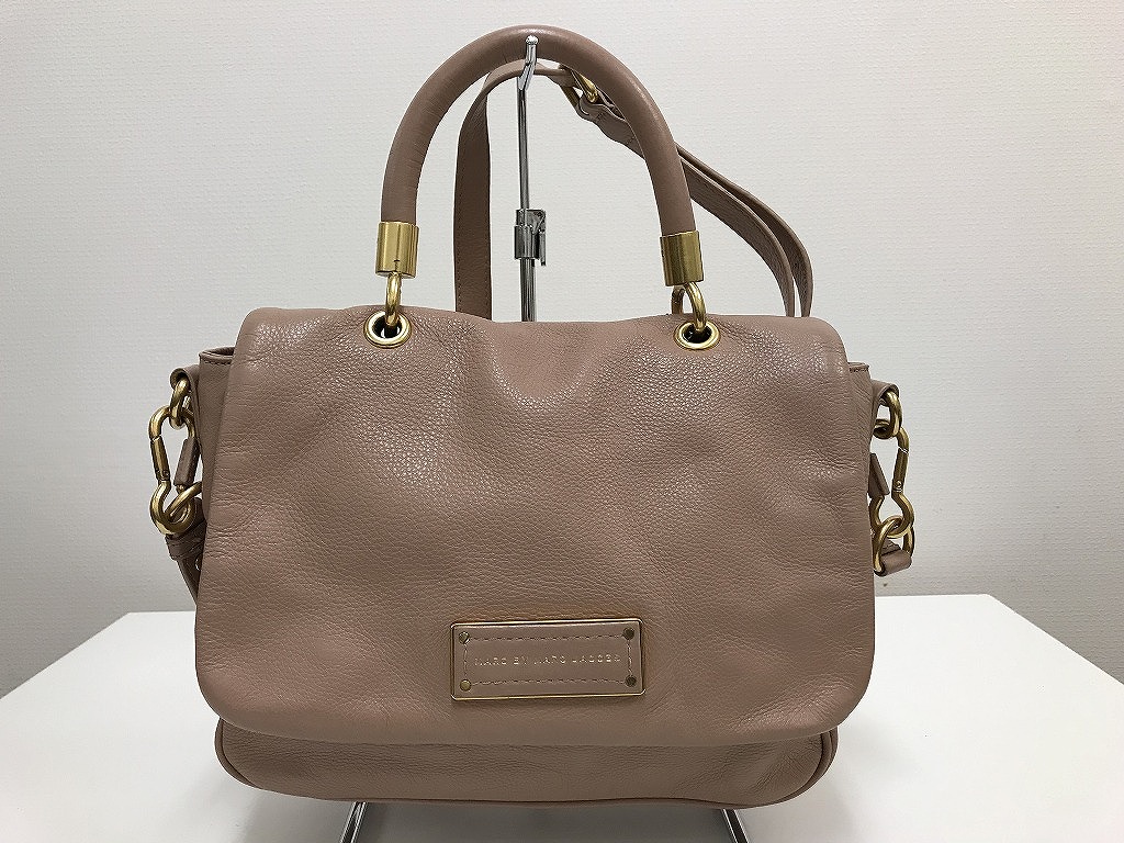 美品　マークバイマークジェイコブス　ハンドバッグ　茶　2way　レザー　s9 美品 マークバイマークジェイコブス ハンドバッグ 茶 2way