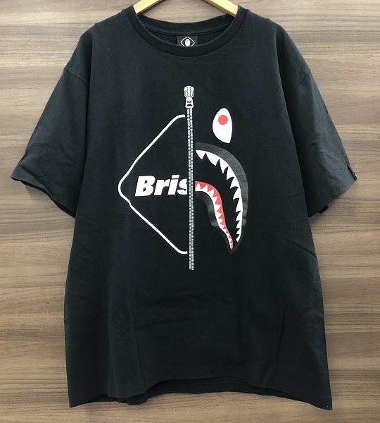 【大人気】アベイシングエイプ APE シャーク ブラック 半袖 Tシャツ 【L】 アベイシングエイプ A BATHING APE BAPE Tシャツ カットソー