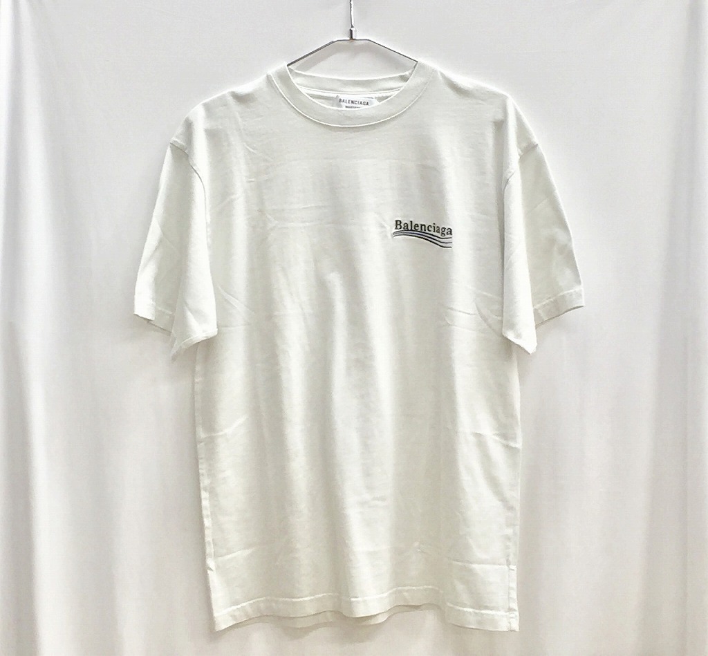楽天市場】BALENCIAGA バレンシアガ デストロイ ロゴTシャツ