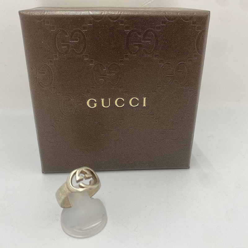 楽天市場】【ジュエリー】GUCCI グッチ シルバー ラバー リング