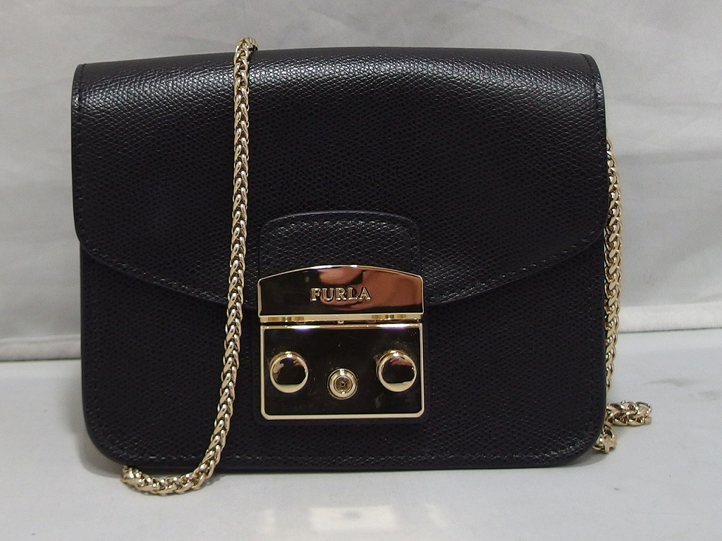 新品✨ FURLA フルラ　メトロポリス　ショルダーバッグ　チェーン　ブラック フルラ FURLA ハンドバッグ ショルダーバッグ メトロポリス