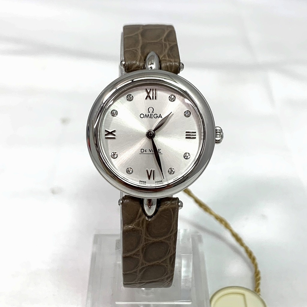 ゼロ OMEGA DE VILLE PRSTIGE DEWDROP  石英ウオッチ 424.13.27.60.51.001 【中古】