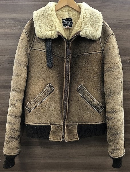 AVIREX アヴィレックス　B-9 フライトジャケット (38) 米国製 AVIREX アヴィレックス TYPE B-9 ムートン レザー フライト 裏