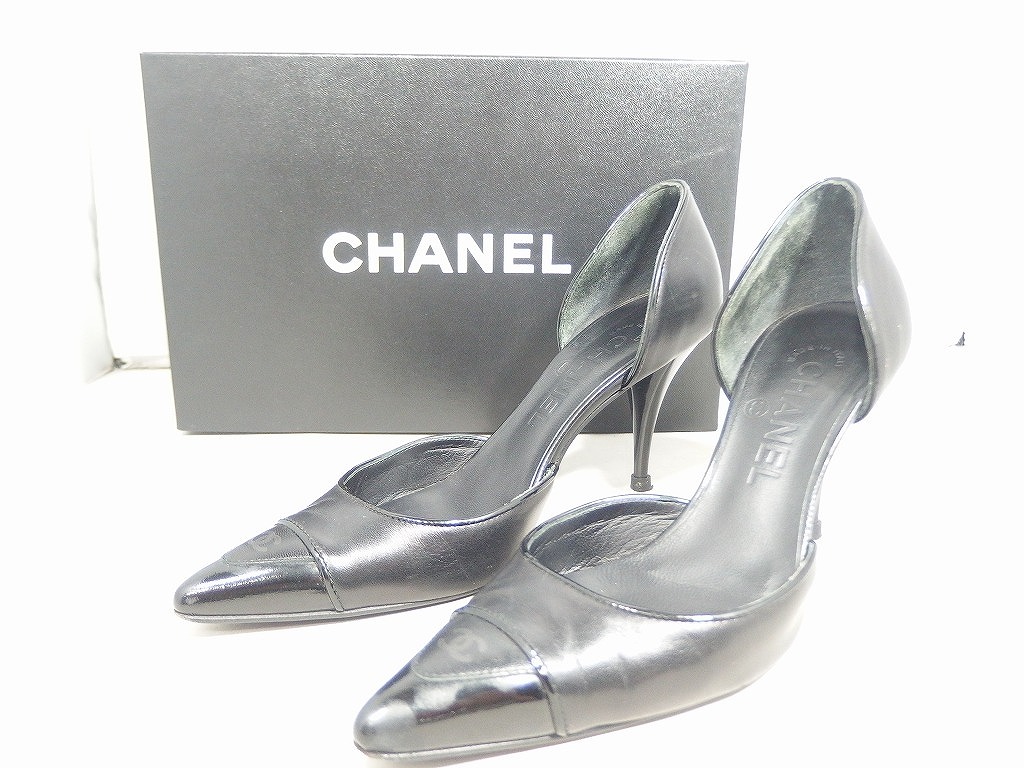 シャネル CHANEL ハイヒール 黒 【中古】