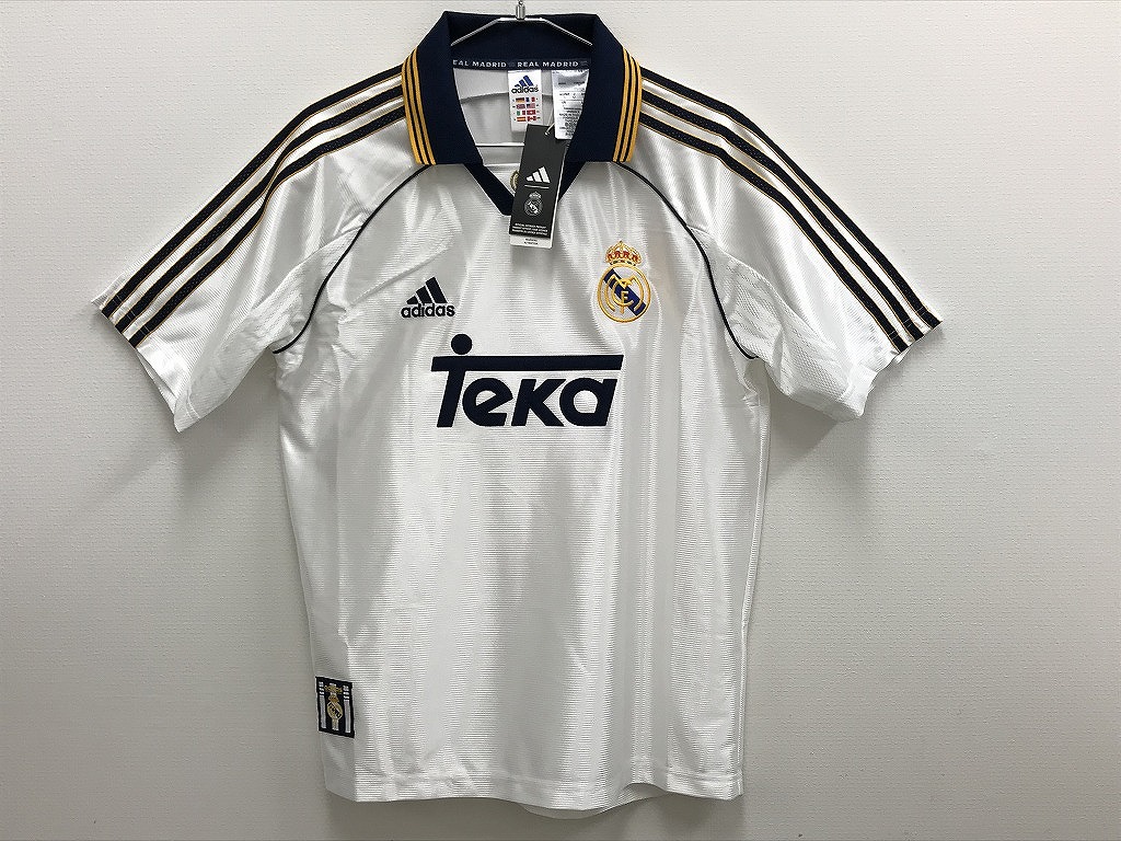 激レアadidas Real Madrid サッカーシャツ　90s ゲームシャツ 激レア】サッカー レアルマドリード ゲームシャツ ユニフォーム