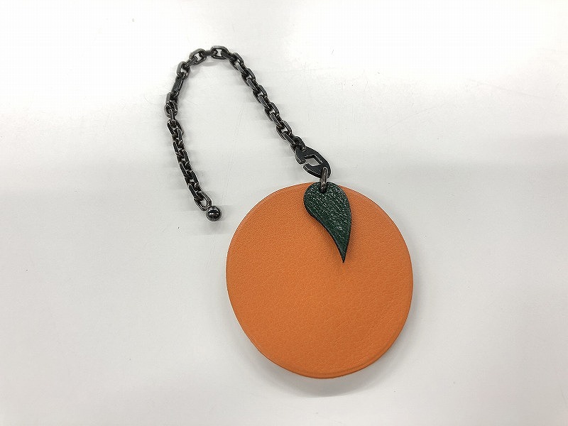 楽天市場】HERMES エルメス フルーツ チャーム オレンジモチーフ