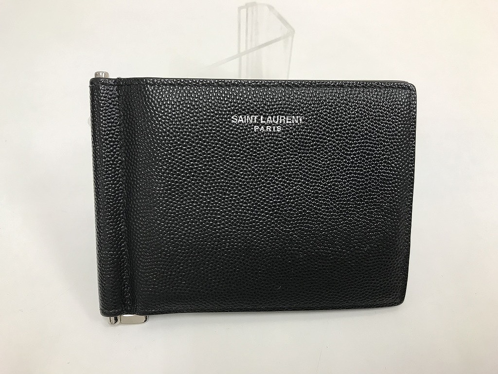 ☆極美品☆サンローラン クロコダイル型押し マネークリップ 札入れ サンローラン YSLライン ART607738 クロコ型押し マネークリップ