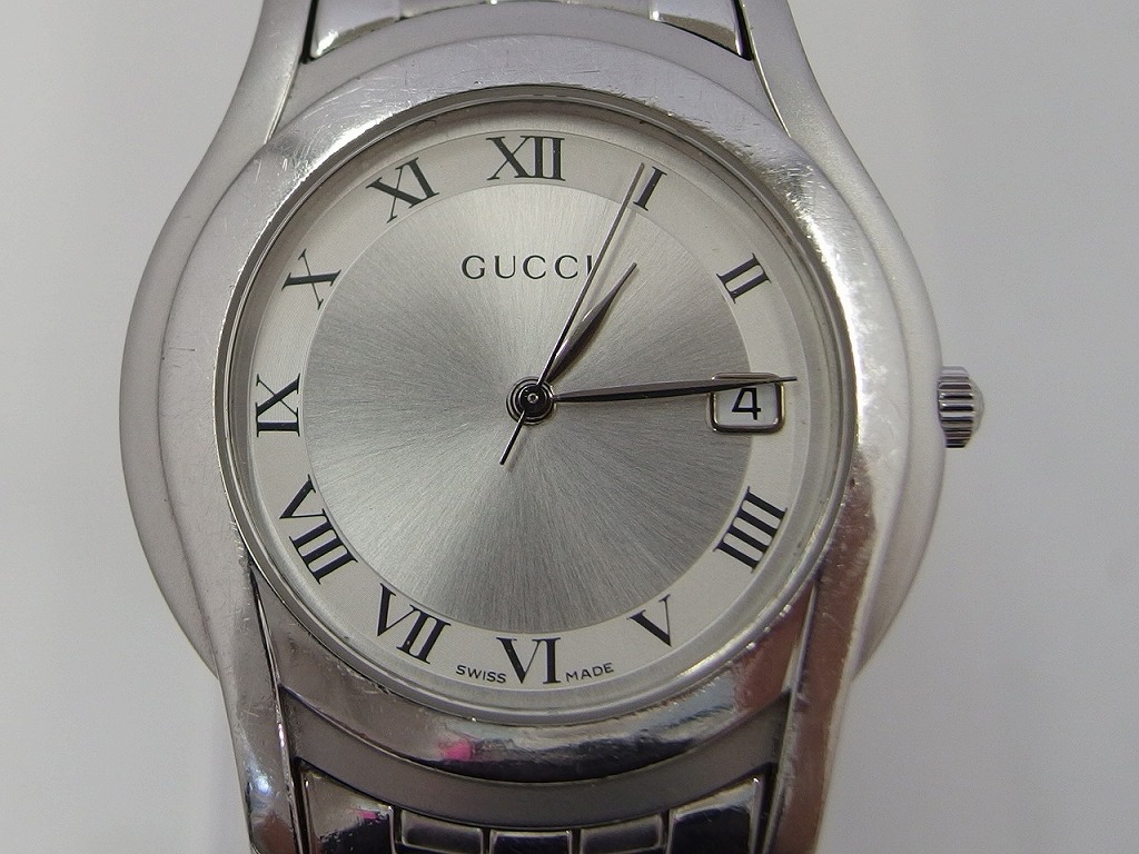 本日限定GUCCIグッチレディース時計127.5☆ミラー文字盤☆電池交換済☆美品 本日限定GUCCIグッチレディース時計127.5☆ミラー文字盤☆電池