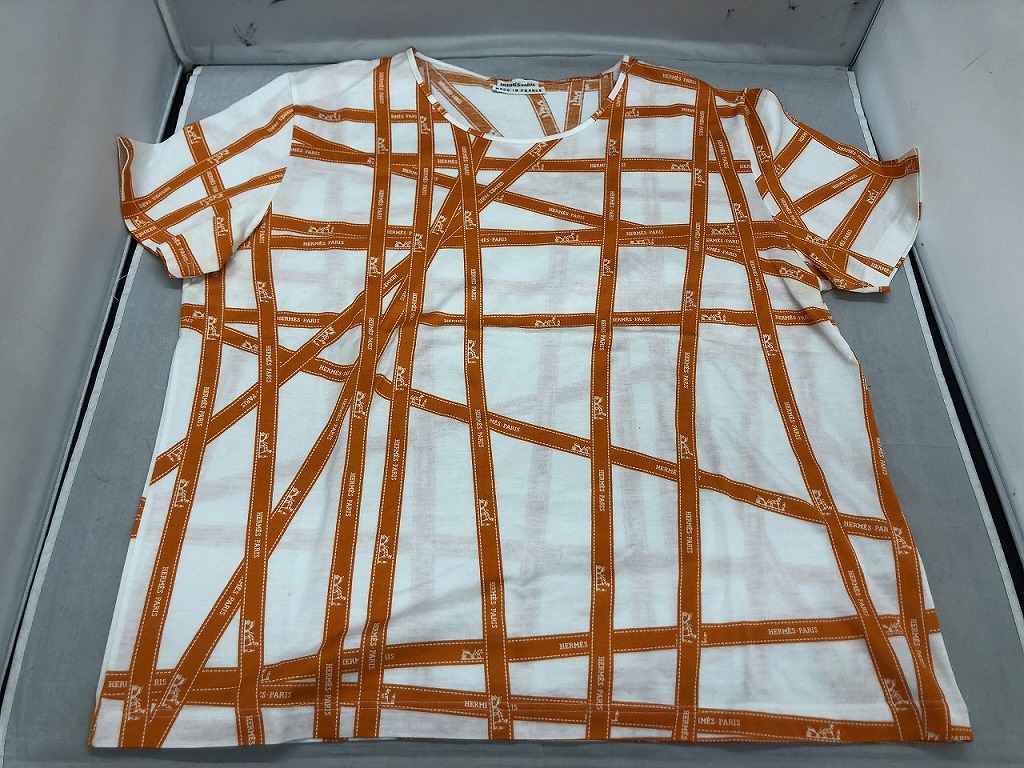 エルメス HERMES HERMES マルジェラ期 Tシャツ オレンジ 【中古】