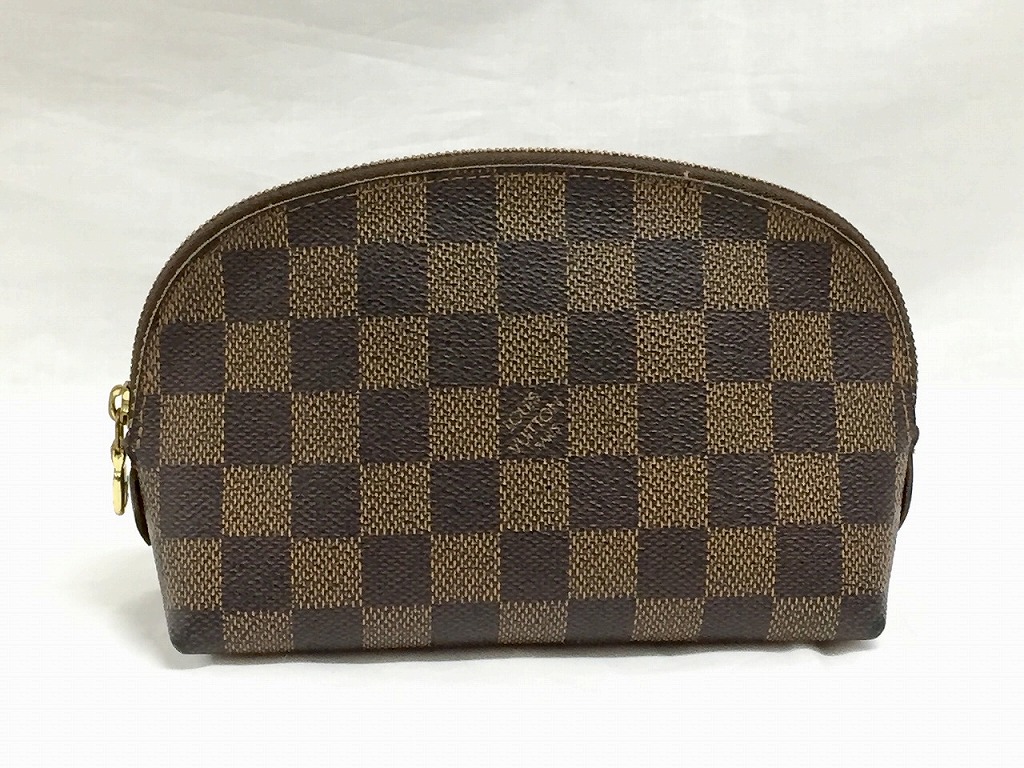 ルイヴィトン LOUIS VUITTON ダミエ ポシェット・コスメティック ポーチ 化粧ポーチ ダミエ・エベヌ N47516 【中古】