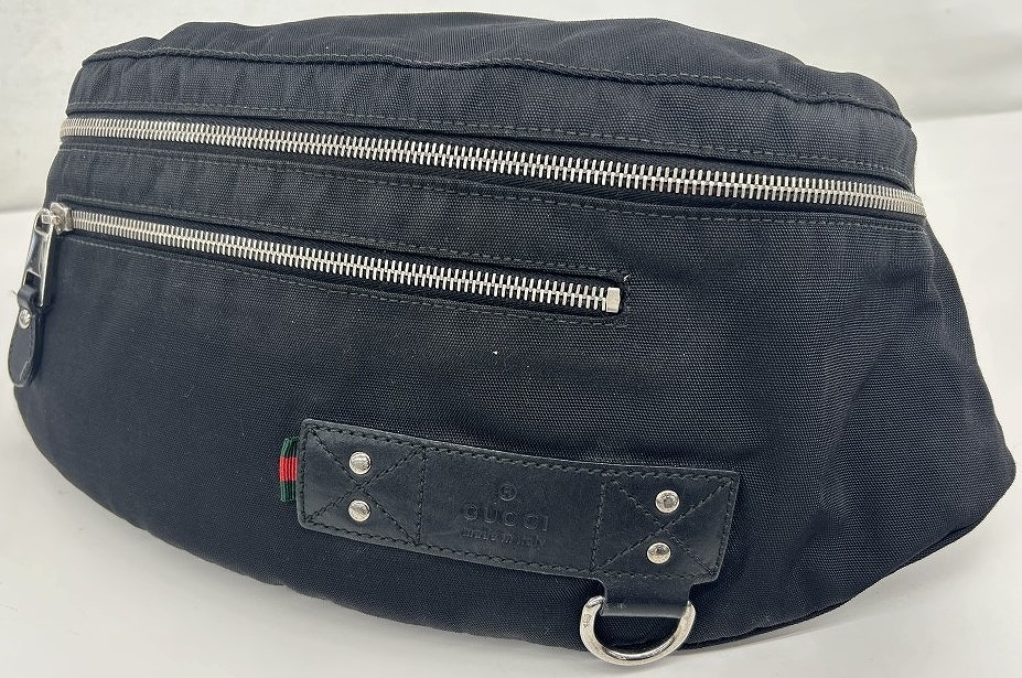 グッチ GUCCI GGナイロンキャンバスボディバッグ シェリー ブラック 246409 【中古】 22,862円