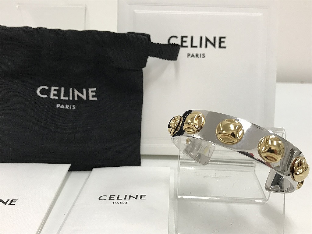 楽天市場】セリーヌ CELINE ブレスレット バングル メタル