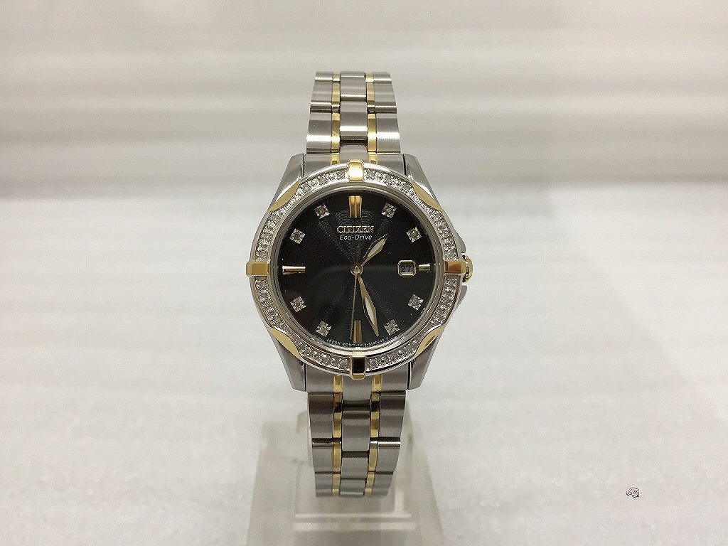 楽天市場】シチズン CITIZEN エコドライブ 腕時計 ラインストーン E011