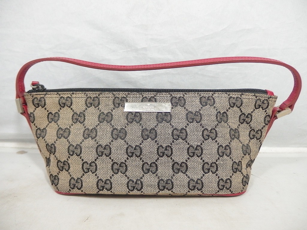 GUCCI美品アクセサリーポーチ GG柄 キャンバス ネイビー 楽天市場】グッチ GUCCI ポーチ アクセサリーポーチ（取っ手あり