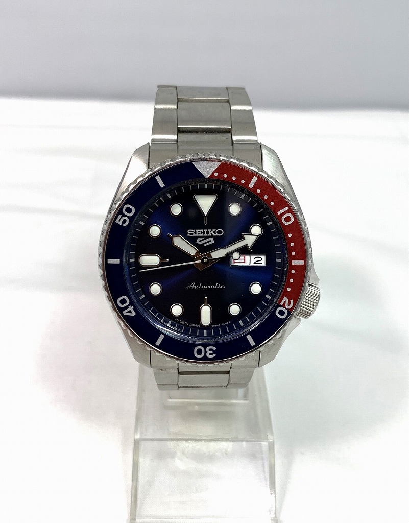 SEIKO セイコー　SEIKO5 SPORTS 腕時計7S36-04NO SEIKO 5 SPORTS 7S36-04N0 Men's Automatic Round Blue W42mm