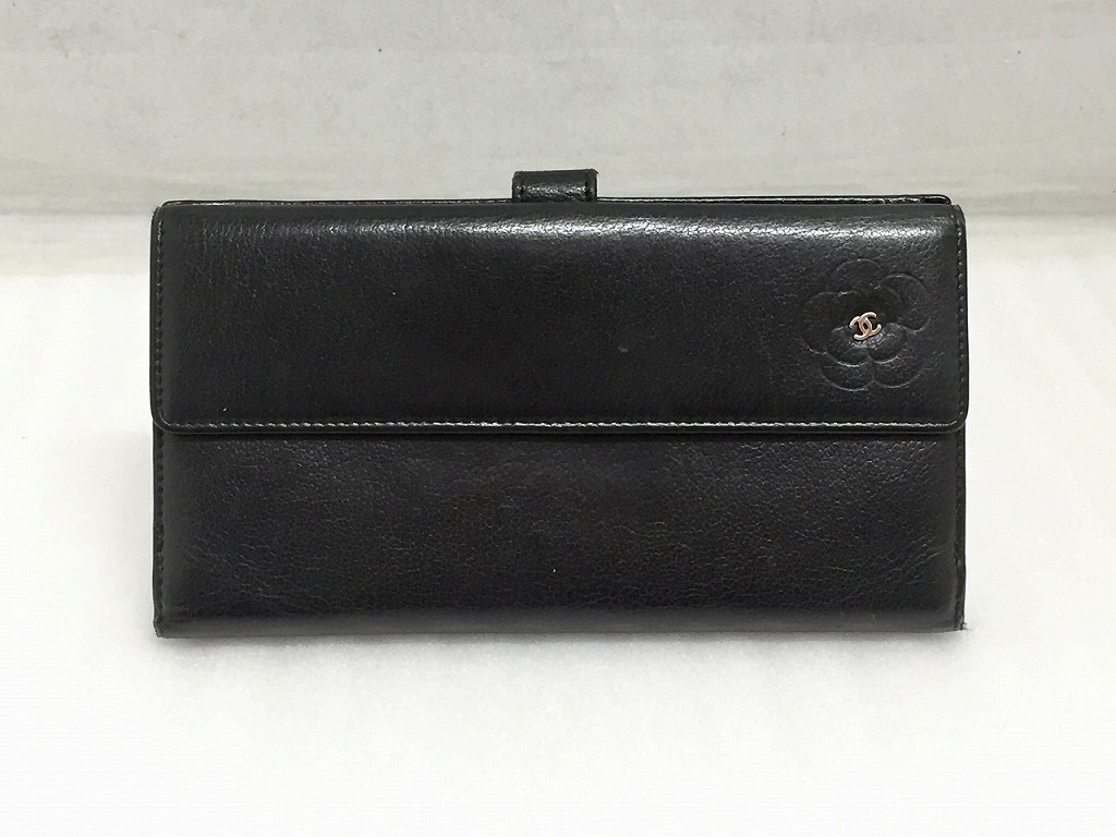 CHANEL シャネル ラムスキン カメリア 長財布 美品 正規品 黒 楽天市場】CHANEL カメリア 長財布の通販