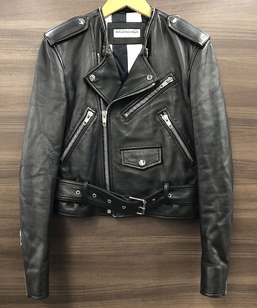 楽天市場】バレンシアガ ライダースジャケット サイズ34 ブラック