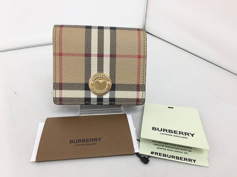 楽天市場】【財布】BURBERRY バーバリー ノバチェック Wホック 2つ折